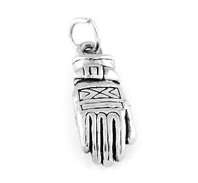 STERLING SILVER SNOW SKI SKIING GLOVE CHARM