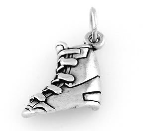 STERLING SILVER SNOW SKI SKIING BOOT CHARM