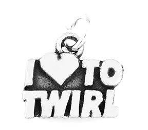 STERLING SILVER I LOVE TO TWIRL CHARM