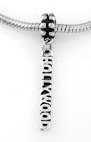 STERLING SILVER DANGLING HOLLYWOOD, CA EUROPEAN BEAD