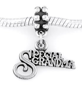 STERLING SILVER DANGLING SPECIAL GRANDMA EUROPEAN BEAD