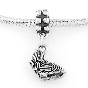 STERLING SILVER DANGLING TOY YORKSHIRE TERRIER DOG EUROPEAN BEAD