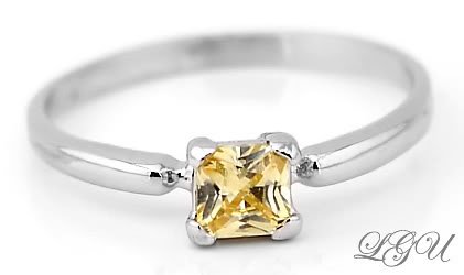 STERLING SILVER NOVEMBER BIRTHSTONE CZ CHILD RING SZ 3