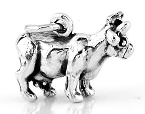 STERLING SILVER LIVESTOCK COW CHARM