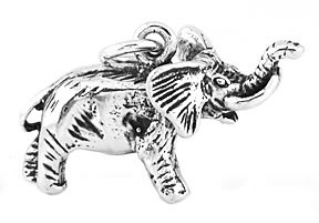STERLING SILVER LUCKY ELEPHANT 3D CHARM