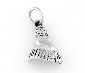 STERLING SILVER SNOW SKI SKIING HAT CAP CHARM