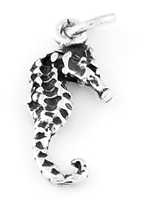 STERLING SILVER SEAHORSE CHARM/PENDANT