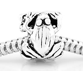 STERLING SILVER FROG EUROPEAN BEAD