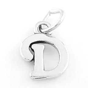 STERLING SILVER FANCY LETTER D CHARM/PENDANT