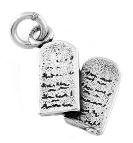 STERLING SILVER 10 COMMANDMENT TABLET CHARM/PENDANT