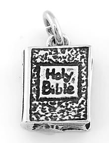 STERLING SILVER HOLY BIBLE CHARM/PENDANT