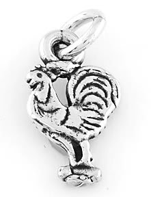 STERLING SILVER ROOSTER CHARM/PENDANT