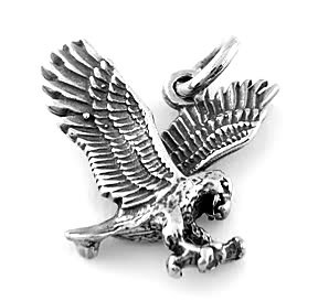STERLING SILVER 3D EAGLE CHARM/PENDANT