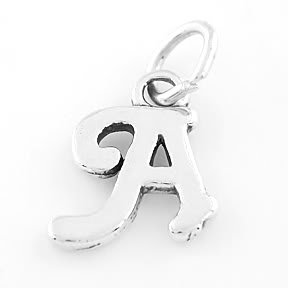 STERLING SILVER FANCY LETTER A CHARM/PENDANT