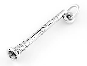 STERLING SILVER WOODWIND CLARINET CHARM/PENDANT