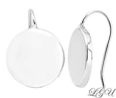 STERLING SILVER ENGRAVABLE HOOK EARRINGS