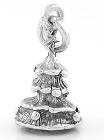 STERLING SILVER CHRISTMAS TREE CHARM/PENDANT