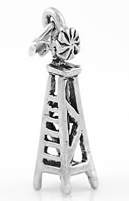 STERLING SILVER WIND MILL/PUMP CHARM/PENDANT