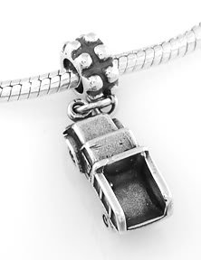 STERLING SILVER DANGLE DUMP TRUCK EUROPEAN BEAD