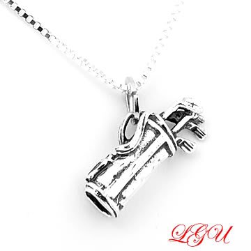 STERLING SILVER GOLF CLUB & 18" BOX CHAIN
