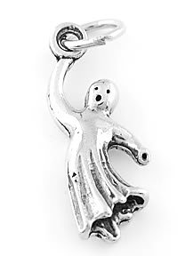 STERLING SILVER GHOST CHARM/PENDANT