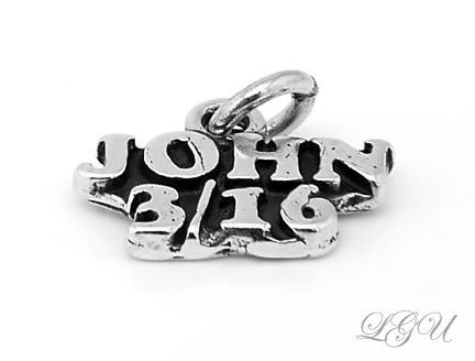 STERLING SILVER JOHN 3/16 CHARM/PENDANT