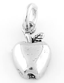 STERLING SILVER APPLE (ONE SIDED)CHARM/PENDANT