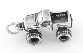 STERLING SILVER 4X4 TRUCK CHARM/PENDANT