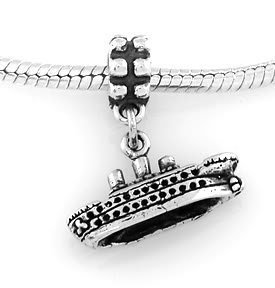 STERLING SILVER DANGLING CRUISE SHIP EUROPEAN BEAD