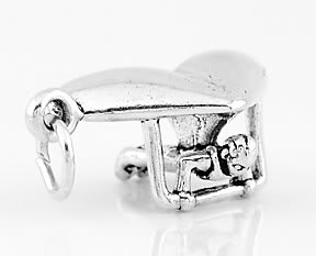 STERLING SILVER HANG GLIDER 3D HANGING GLIDING CHARM/PENDANT