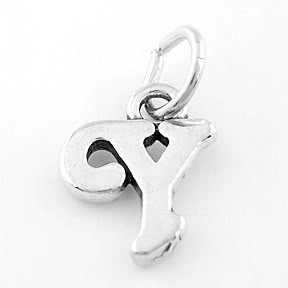 STERLING SILVER FANCY LETTER Y CHARM/PENDANT