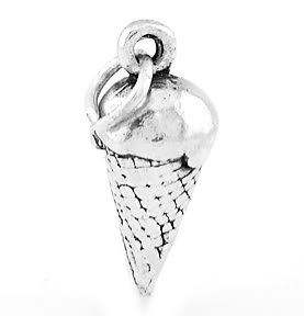 STERLING SILVER ICE CREAM 3D CHARM/PENDANT