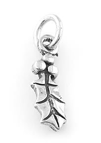 STERLING SILVER HOLLY CHARM/PENDANT