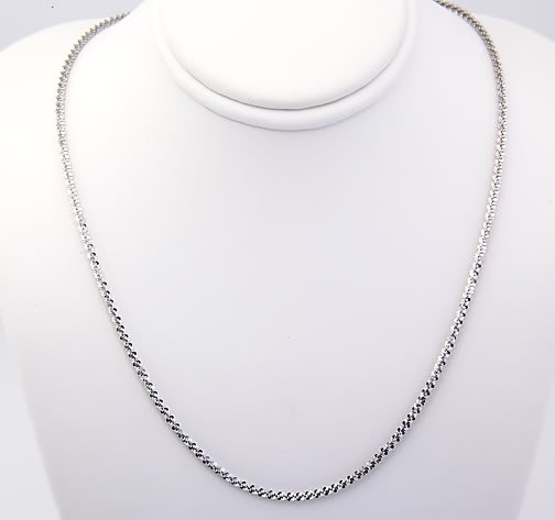 STERLING SILVER 1.5MM ITALIAN MARGHERITA NECKLACE 18"