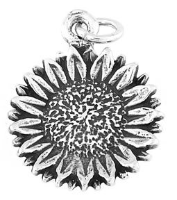 STERLING SILVER SUNFLOWER CHARM/PENDANT