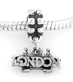 STERLING SILVER DANGLE LONDON BRIDGE EUROPEAN BEAD