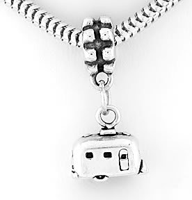 STERLING SILVER DANGLING RV RECREATION VEHICLE TRAVEL BEAD