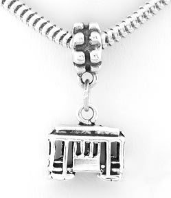 STERLING SILVER DANGLE 3D SAN FRANCISCO CABLE CAR TRAVEL BEAD