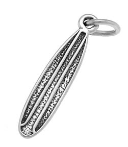 STERLING SILVER SURFER'S SURF BOARD CHARM/PENDANT