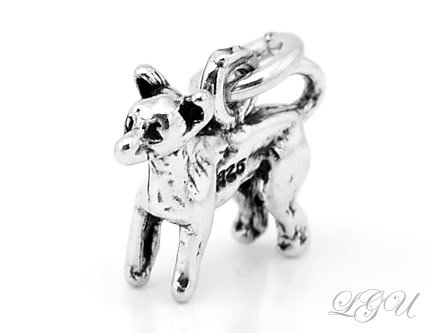STERLING SILVER CHIHUAHUA 3D CHARM/PENDANT