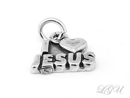 STERLING SILVER I LOVE JESUS CHARM/PENDANT
