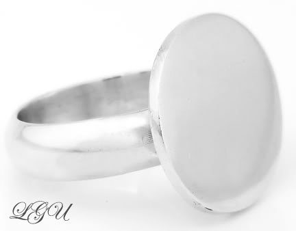 STERLING SILVER ROUND FLAT RING SIZE 9