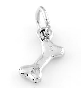 STERLING SILVER DOG BONE CHARM OR PENDANT