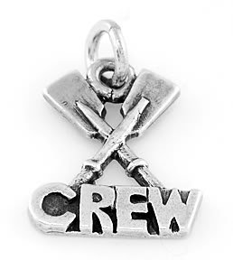 STERLING SILVER ROWING CREW CHARM/PENDANT