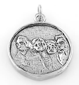 STERLING SILVER MT. RUSHMORE CHARM/PENDANT