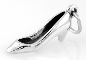 STERLING SILVER 3D PUMP HEEL/ DRESS SHOE CHARM/PENDANT