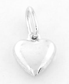 STERLING SILVER PUFF HEART CHARM/PENDANT FREESHIP