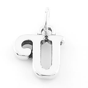 STERLING SILVER FANCY LETTER U CHARM/PENDANT