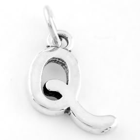 STERLING SILVER FANCY LETTER Q CHARM/PENDANT
