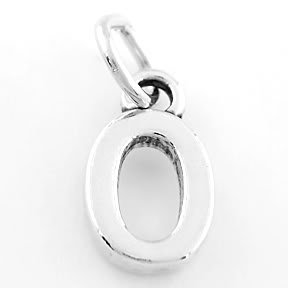 STERLING SILVER FANCY LETTER O CHARM/PENDANT